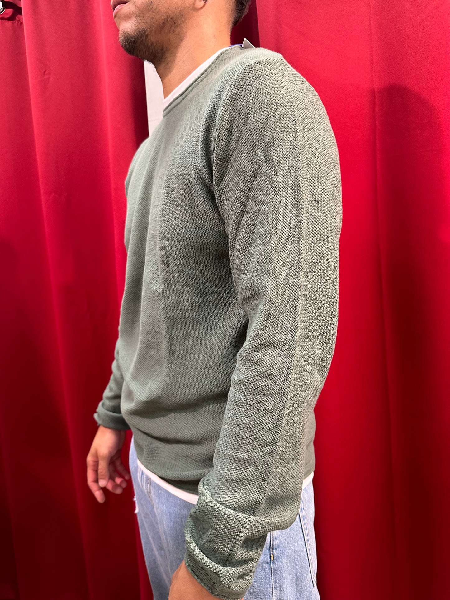 Maglia doppio collo cotone