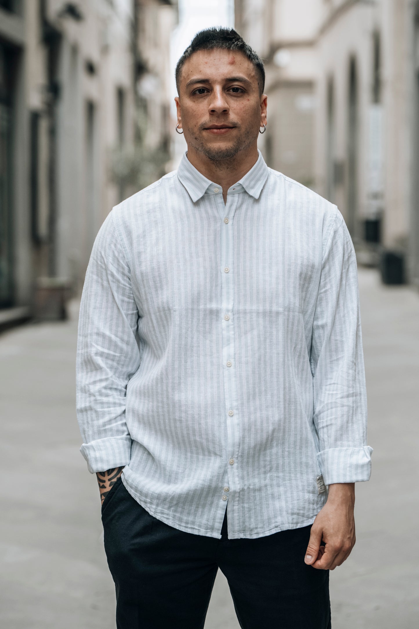 Camicia Misto Lino OVER/D