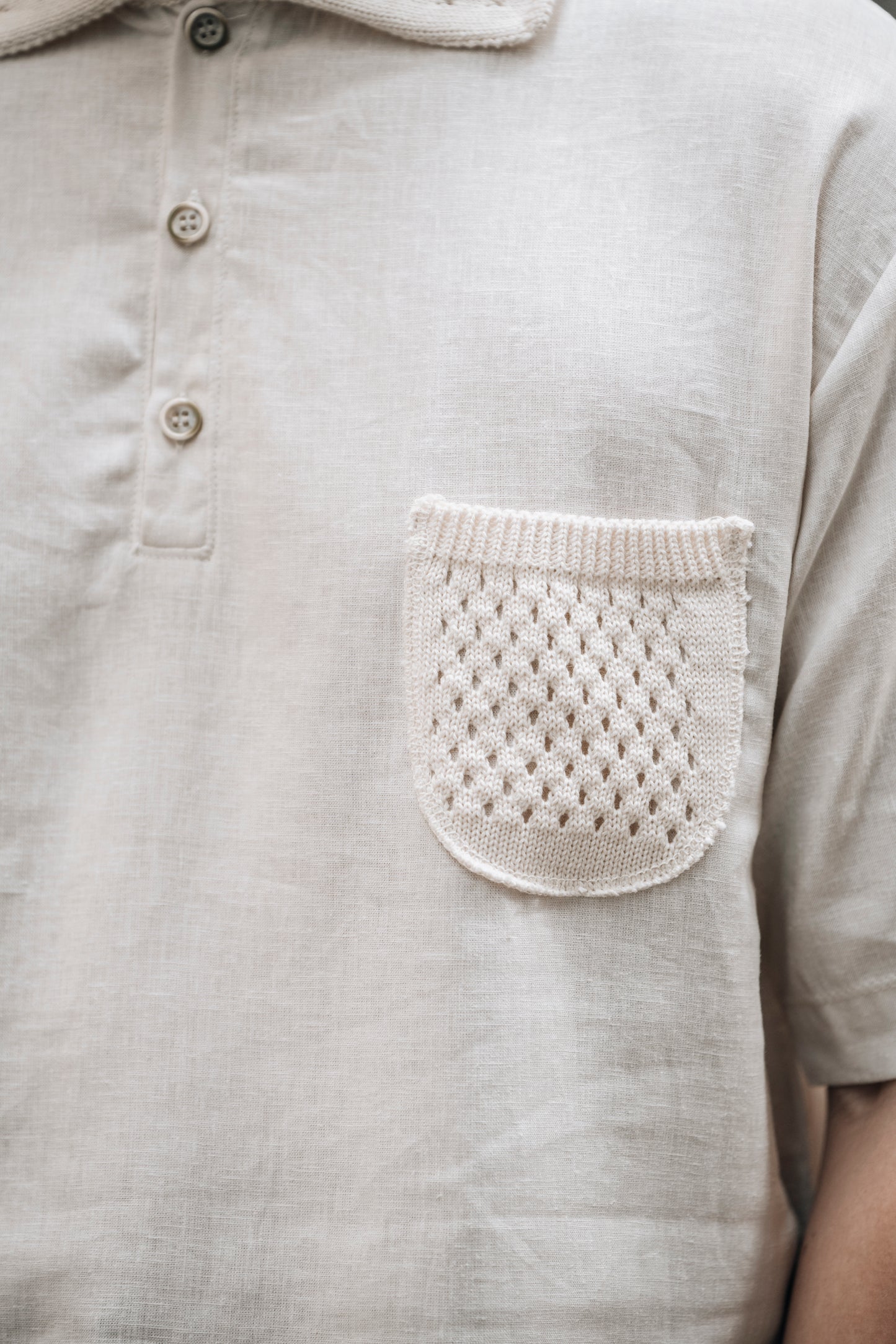 Polo con colletto in maglia OVER/D