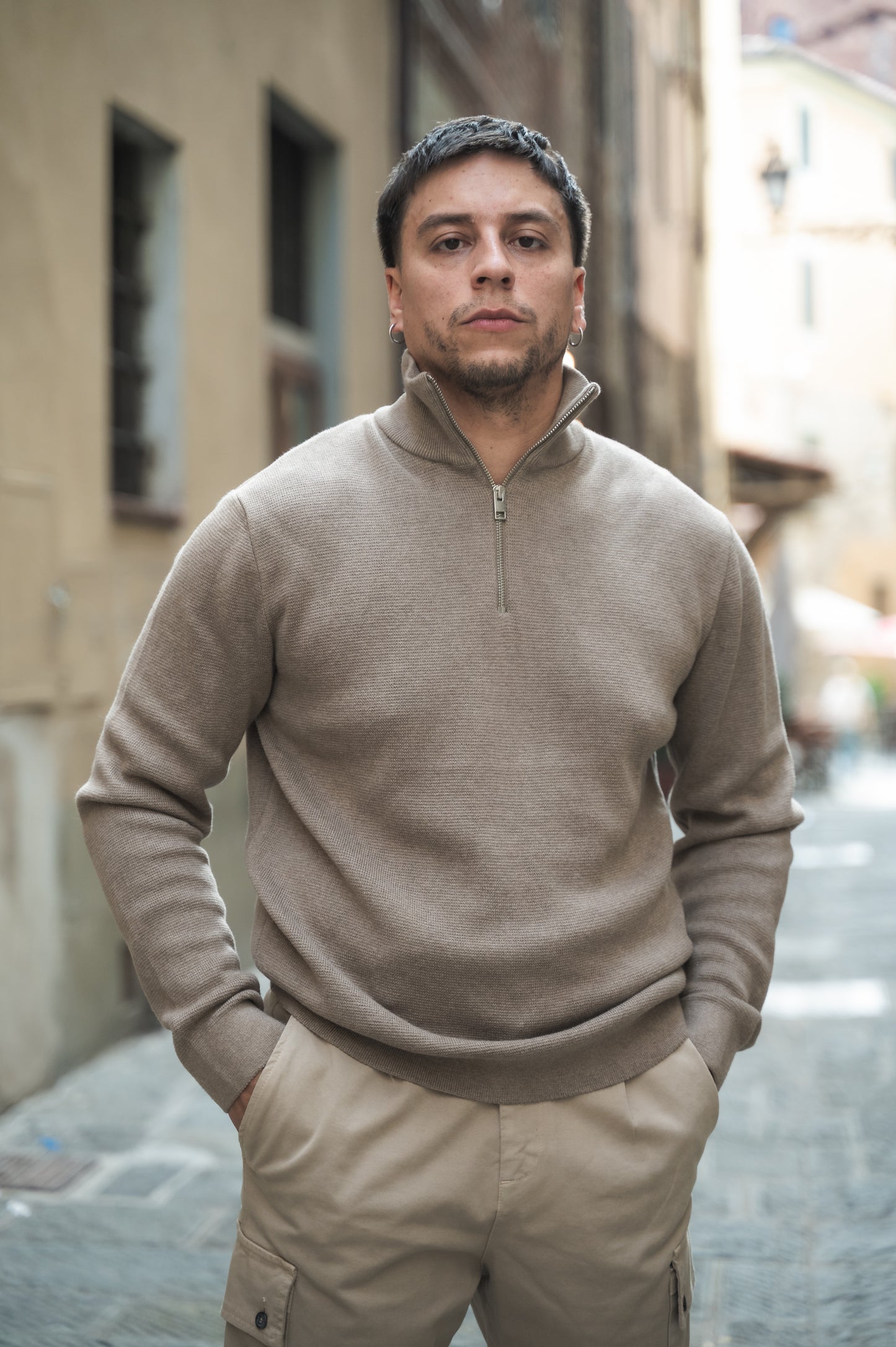 Pull collo alto Zip J&J