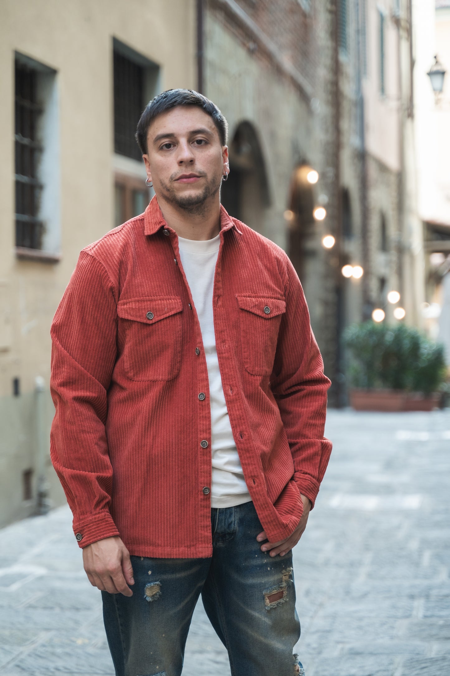Overshirt in velluto OVER/D