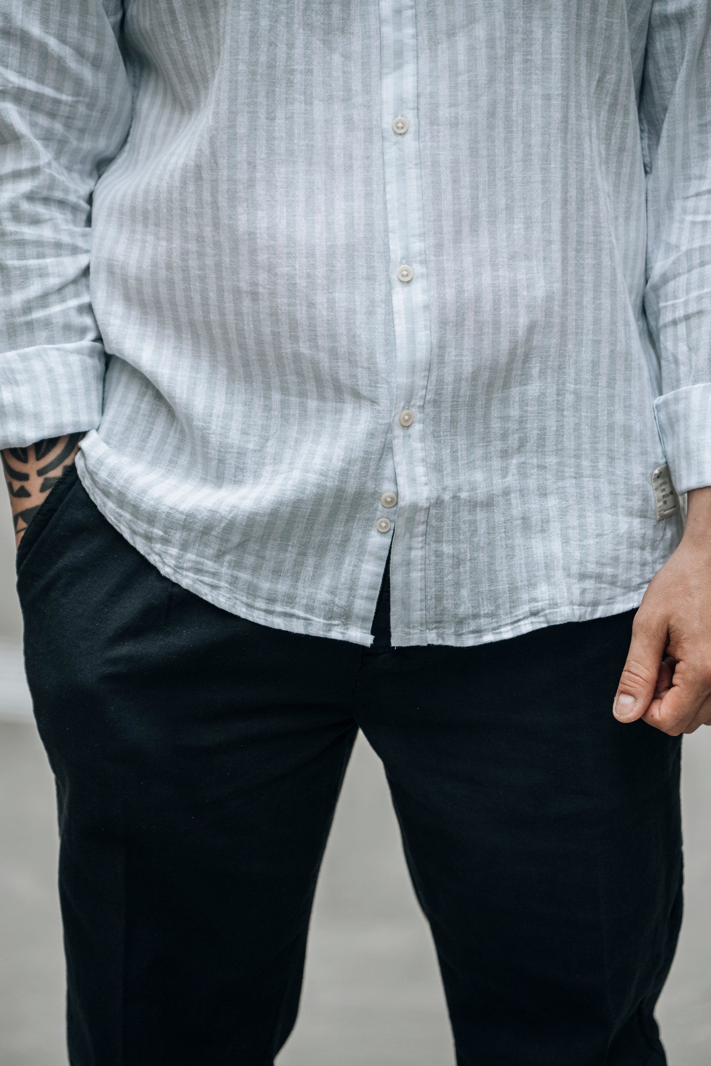 Camicia Misto Lino OVER/D
