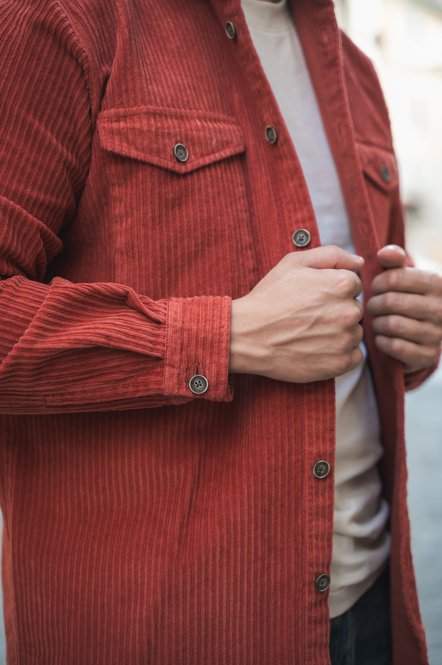 Overshirt in velluto OVER/D