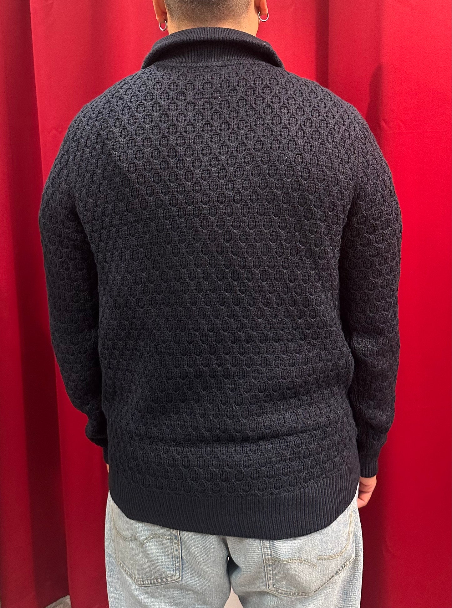 Maglia Mezzo Collo con mezza zip strutturato