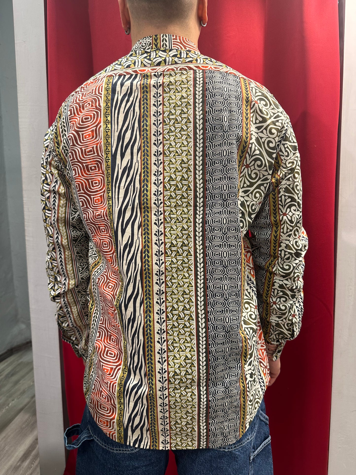 Camicia Collo Coreana Fantasia