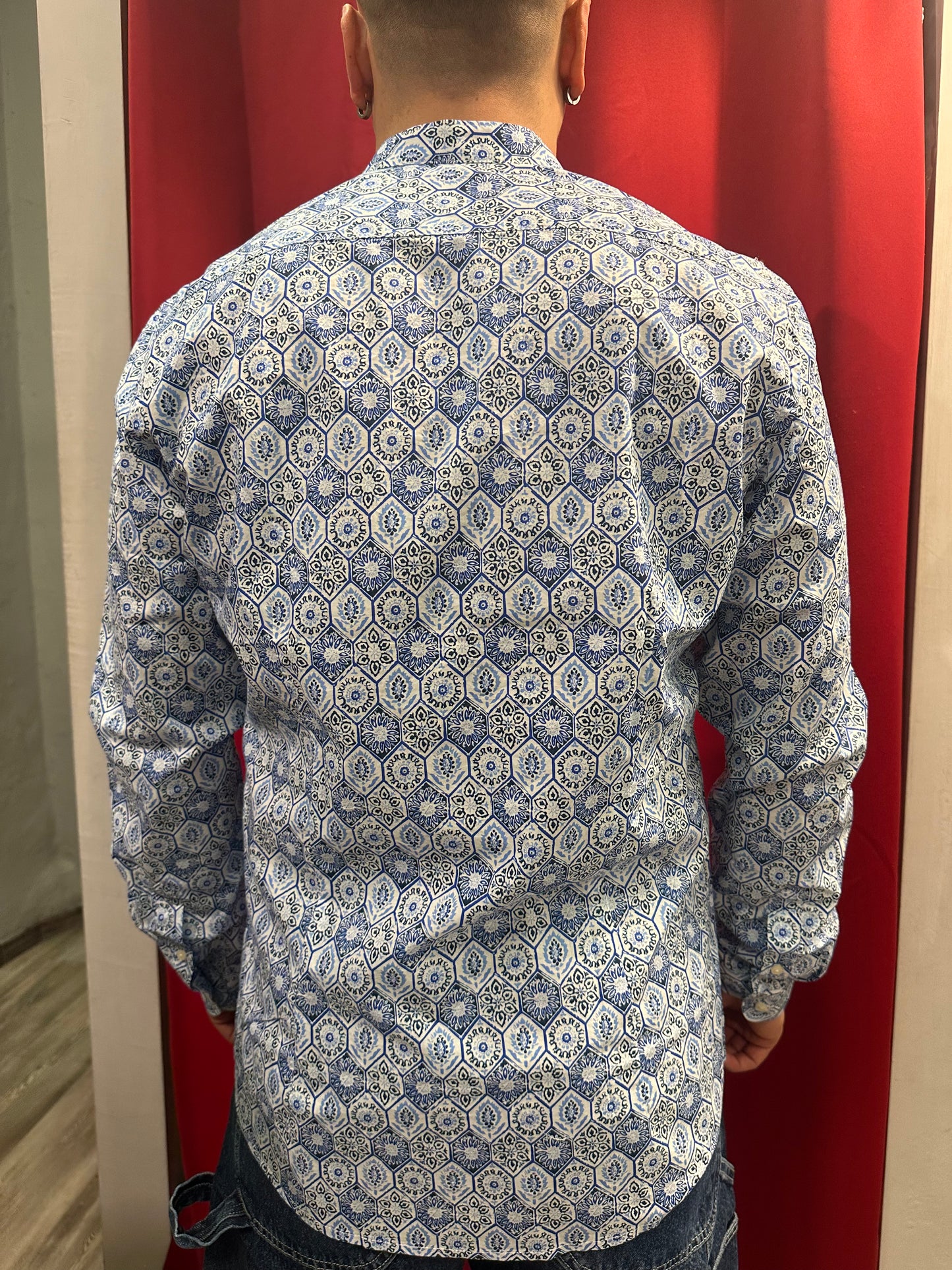 Camicia Collo Coreana Fantasia
