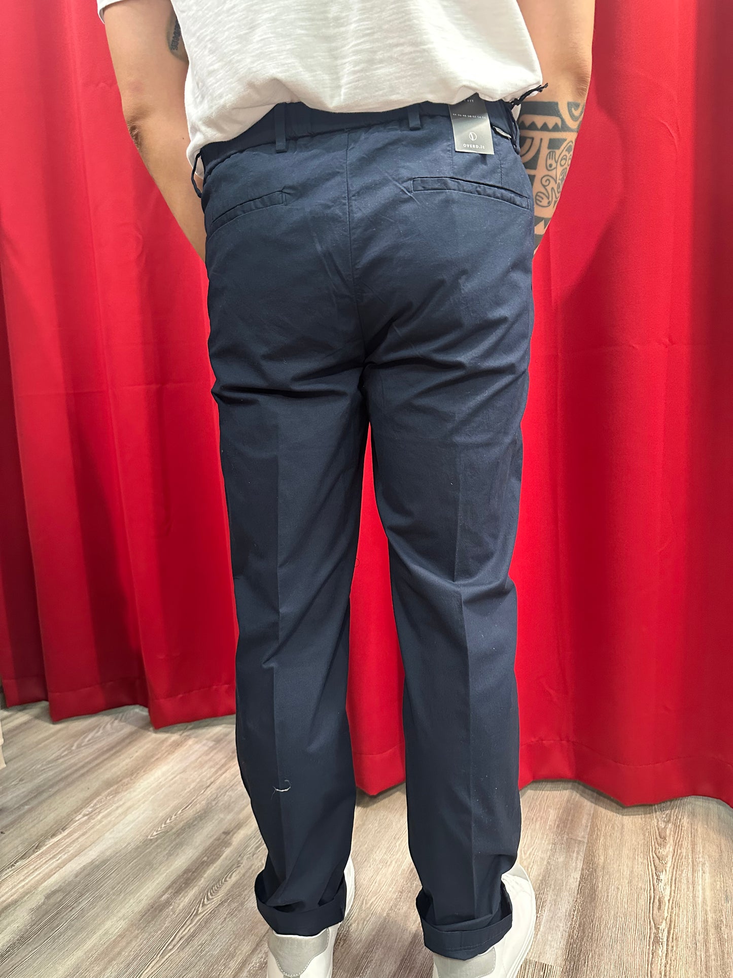 Pantalone Cotone con Laccio Over-D