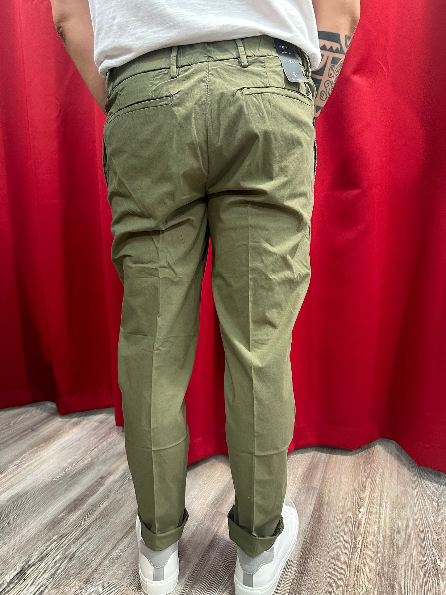 Pantalone Cotone con Laccio OVER-D