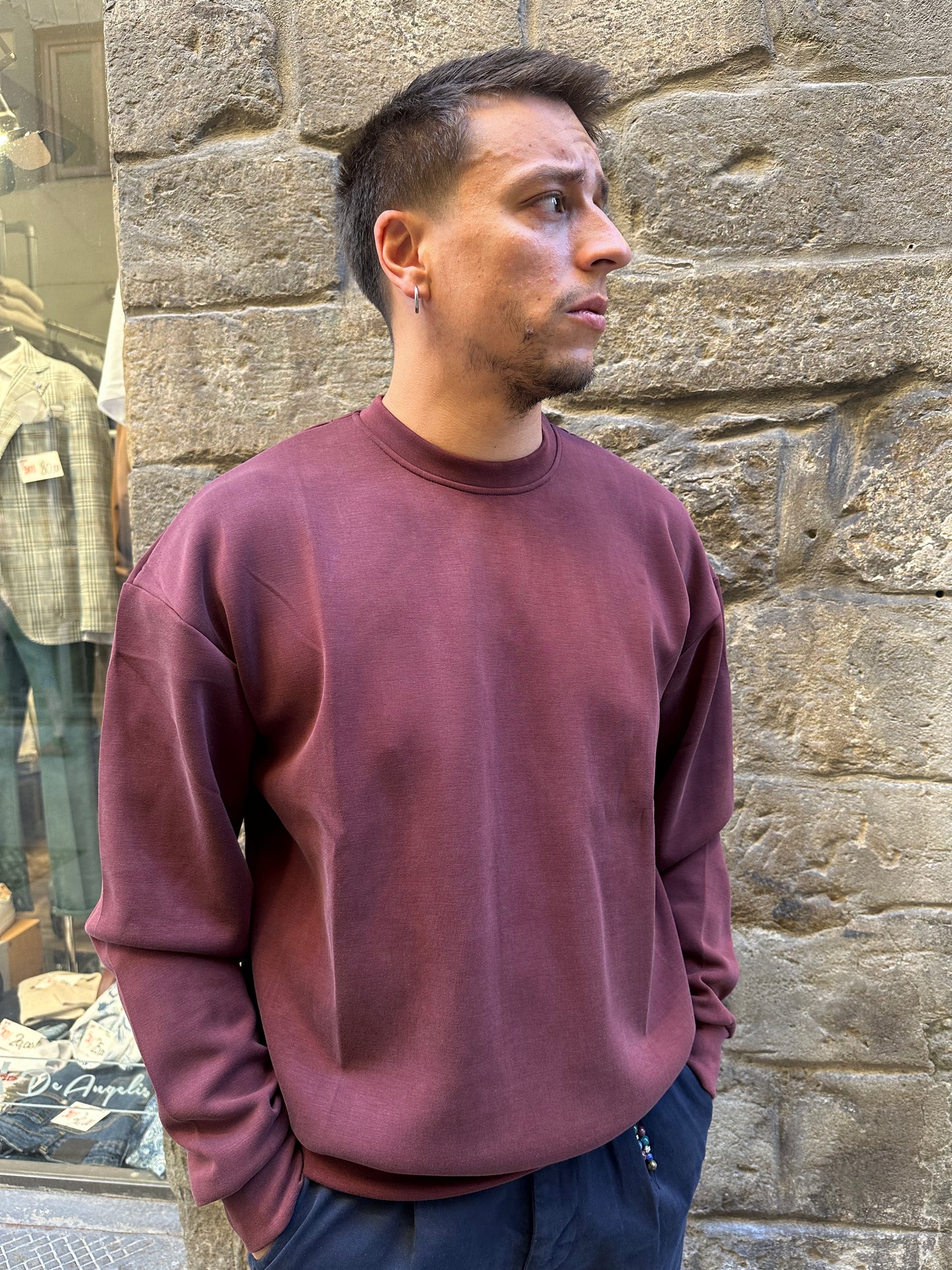 Felpa Crew Neck materiale tecnico