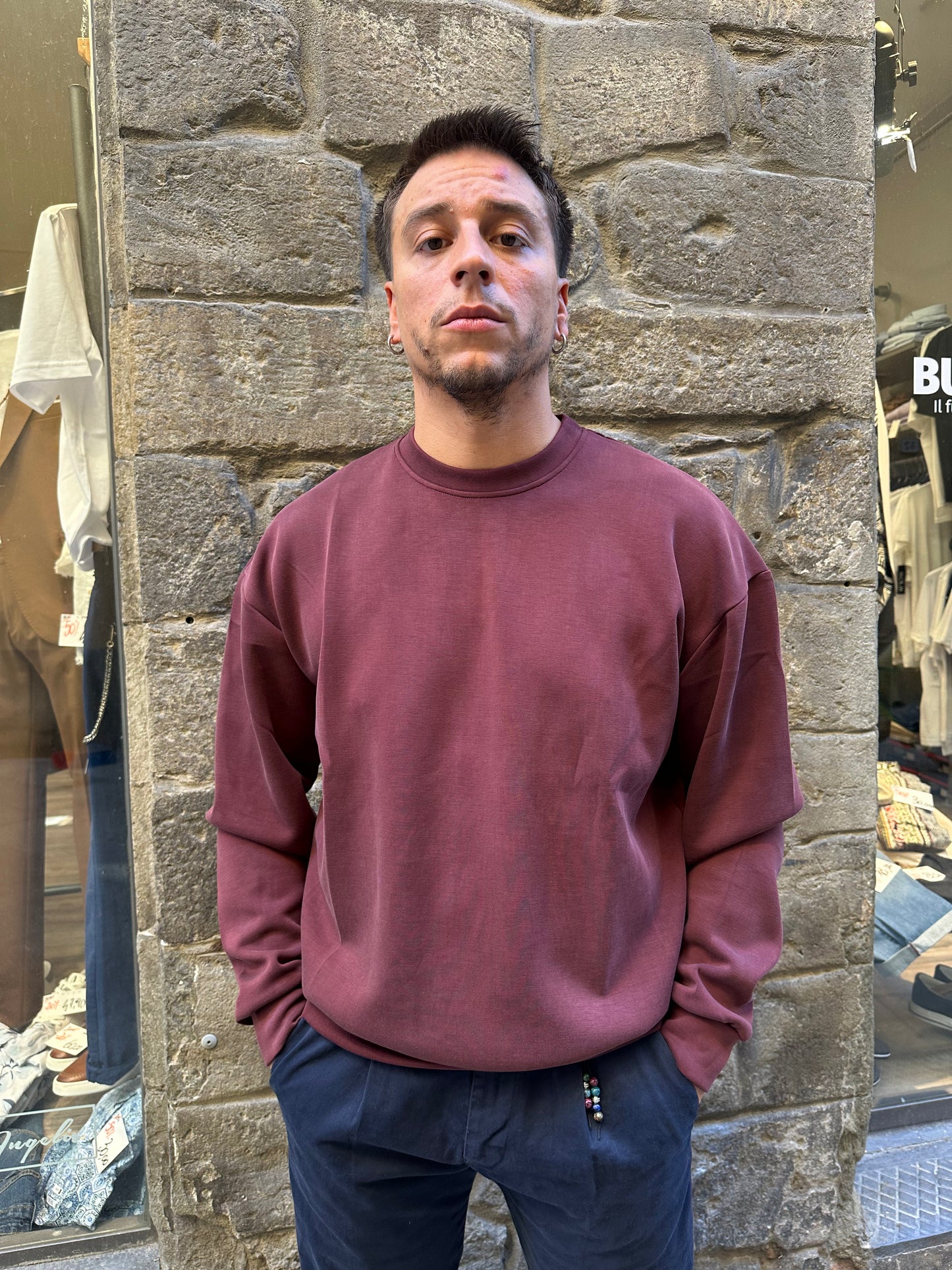 Felpa Crew Neck materiale tecnico