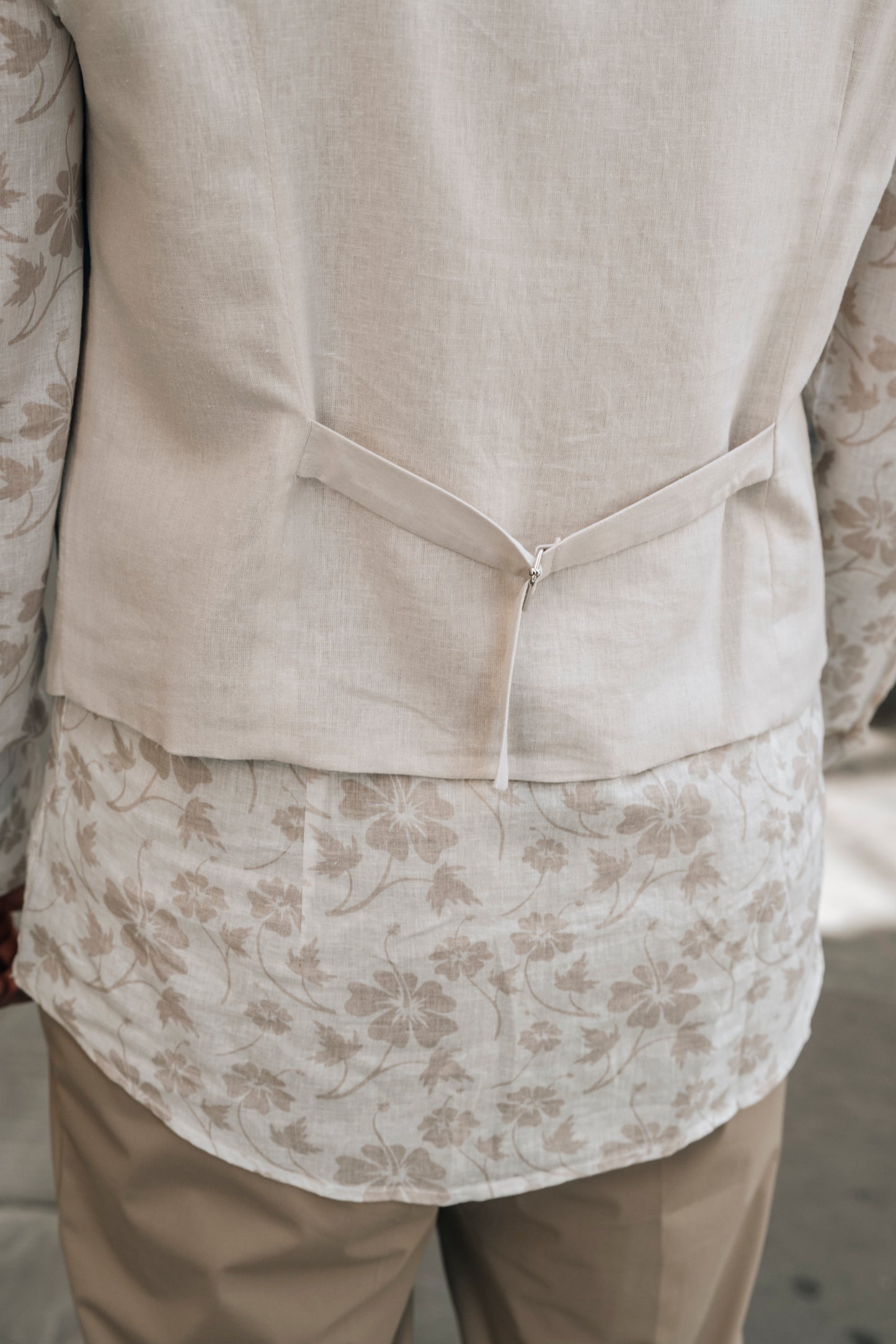Gilet misto lino OVER/D