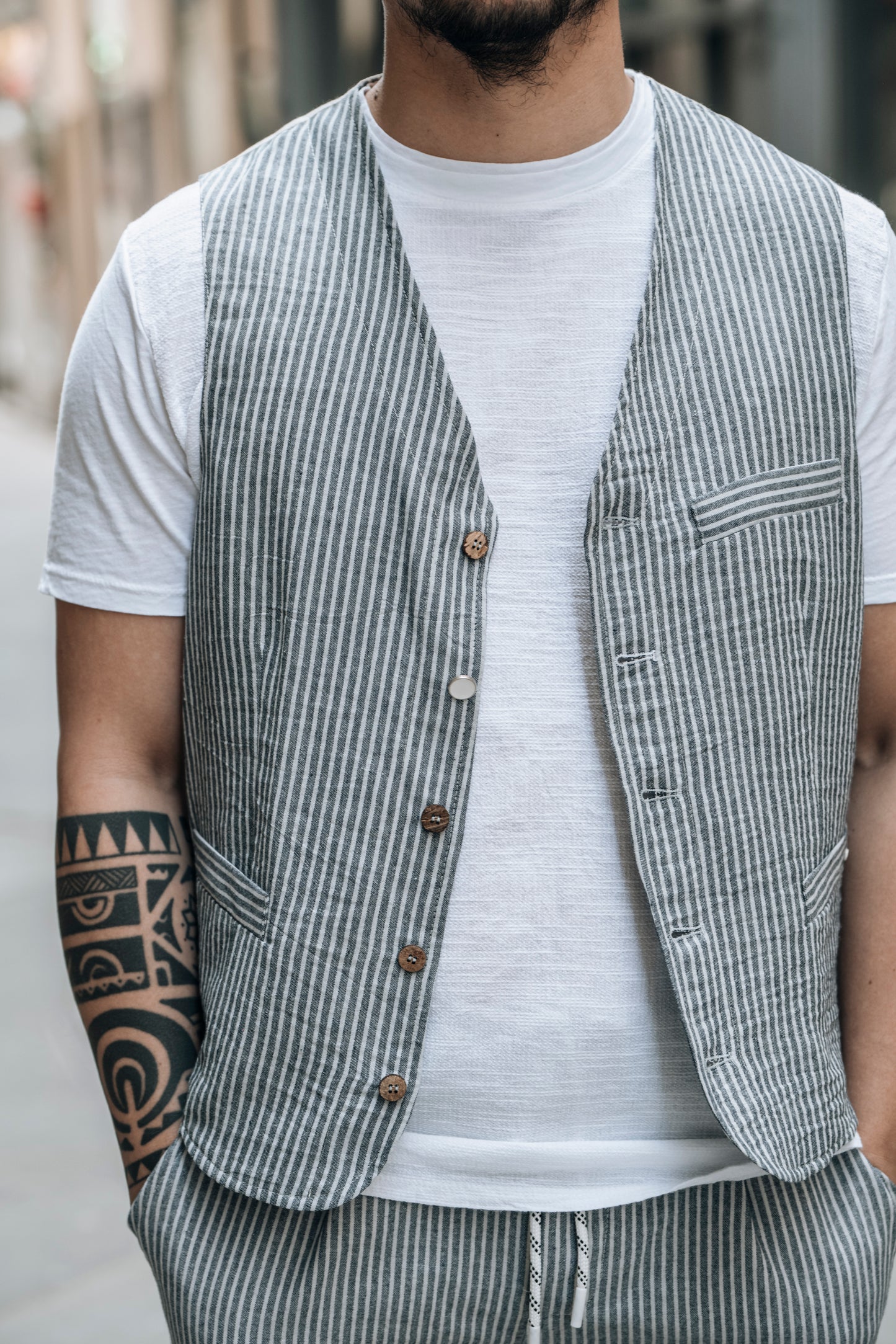 Gilet righe BLOCK11