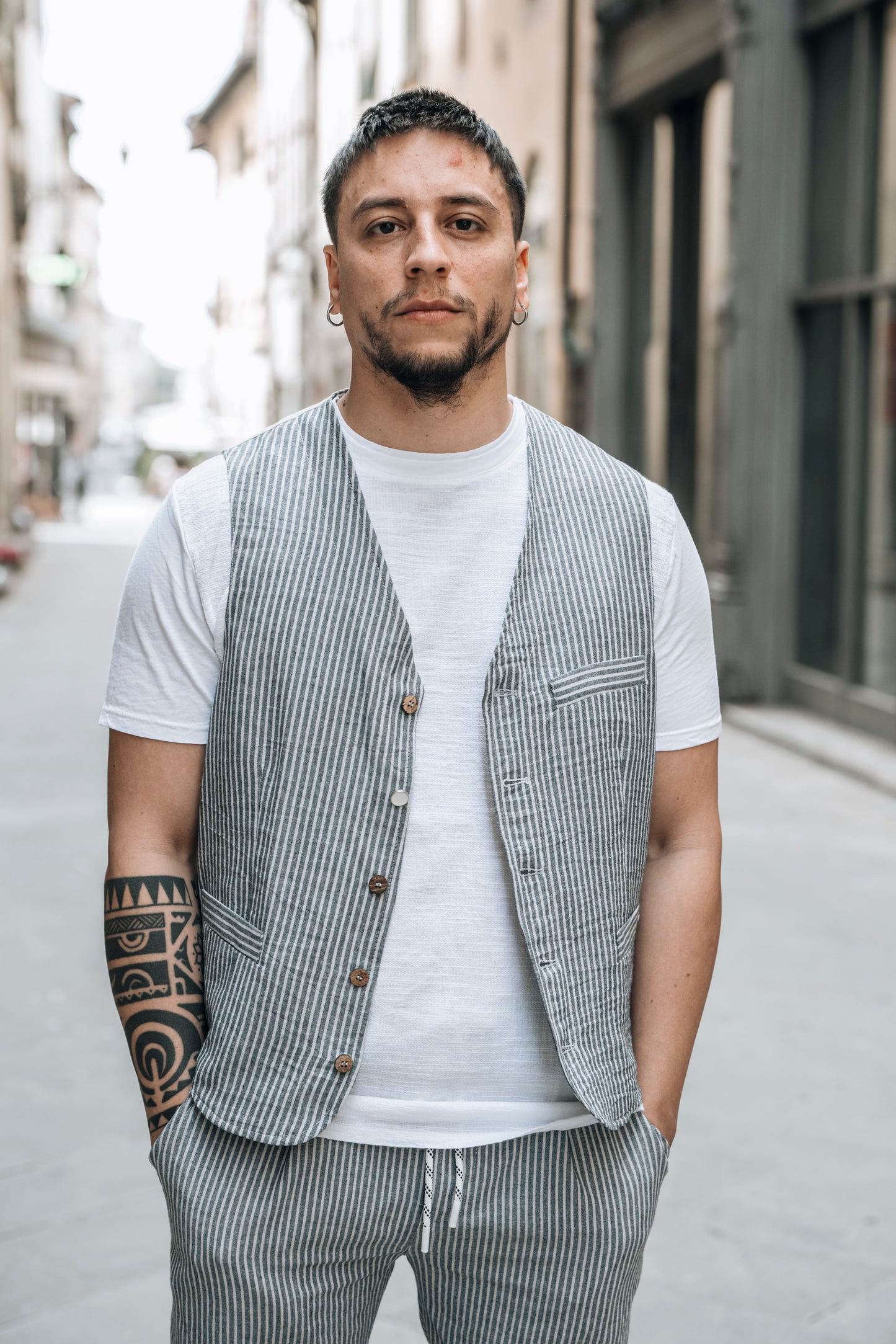 Gilet righe BLOCK11