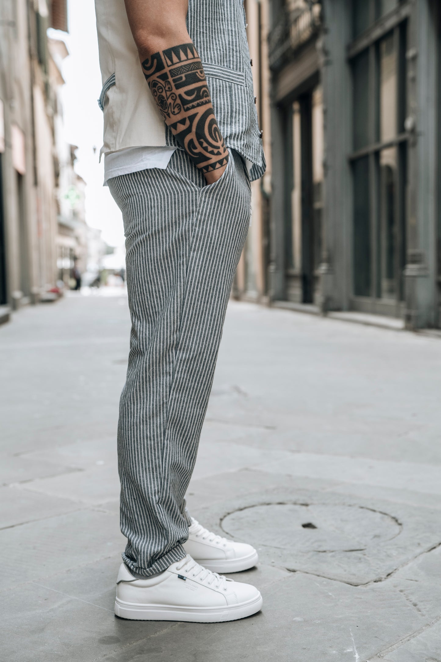 Pantalone righe BLCK11