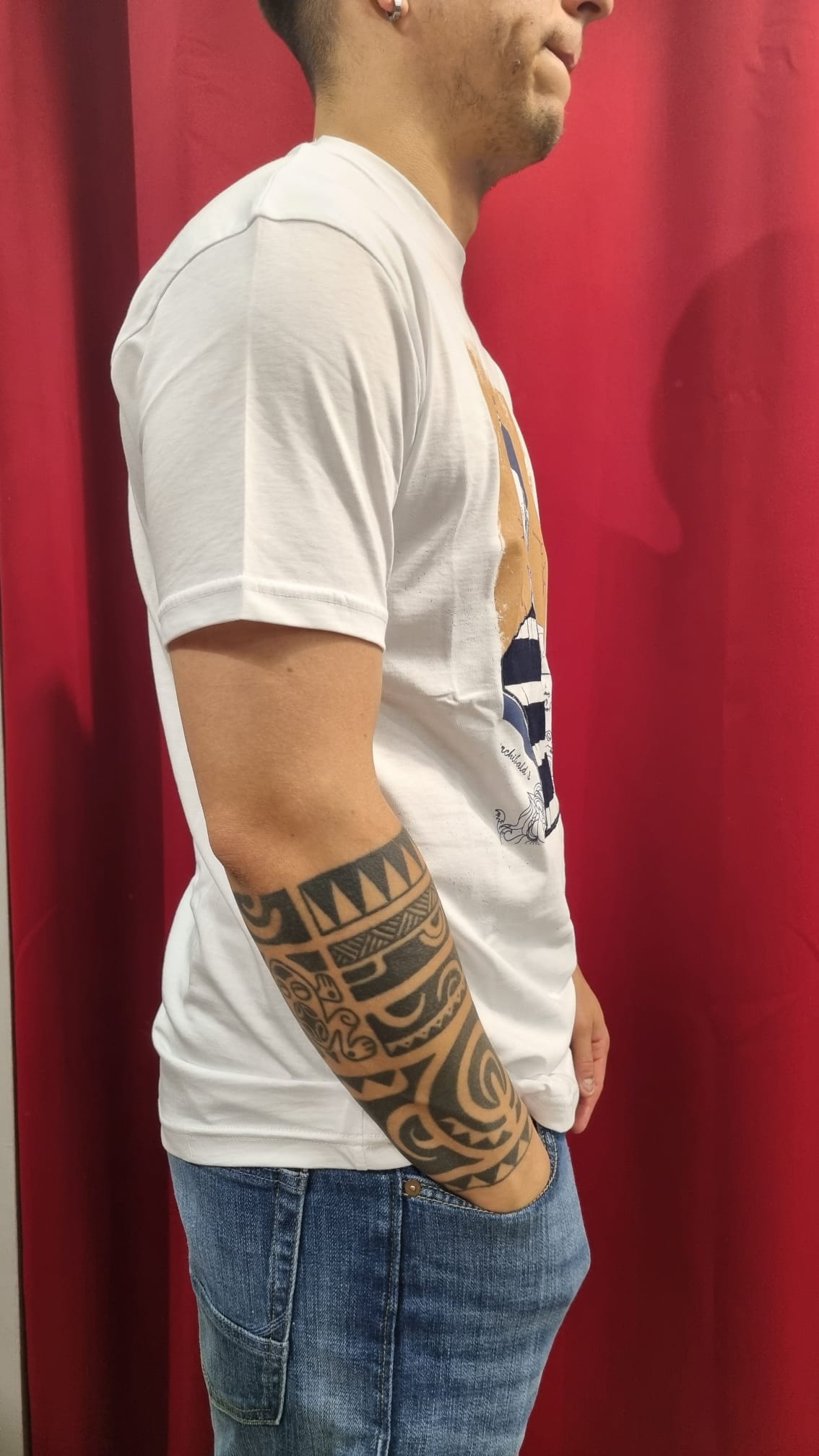 T-Shirt con Stampa Tattoo