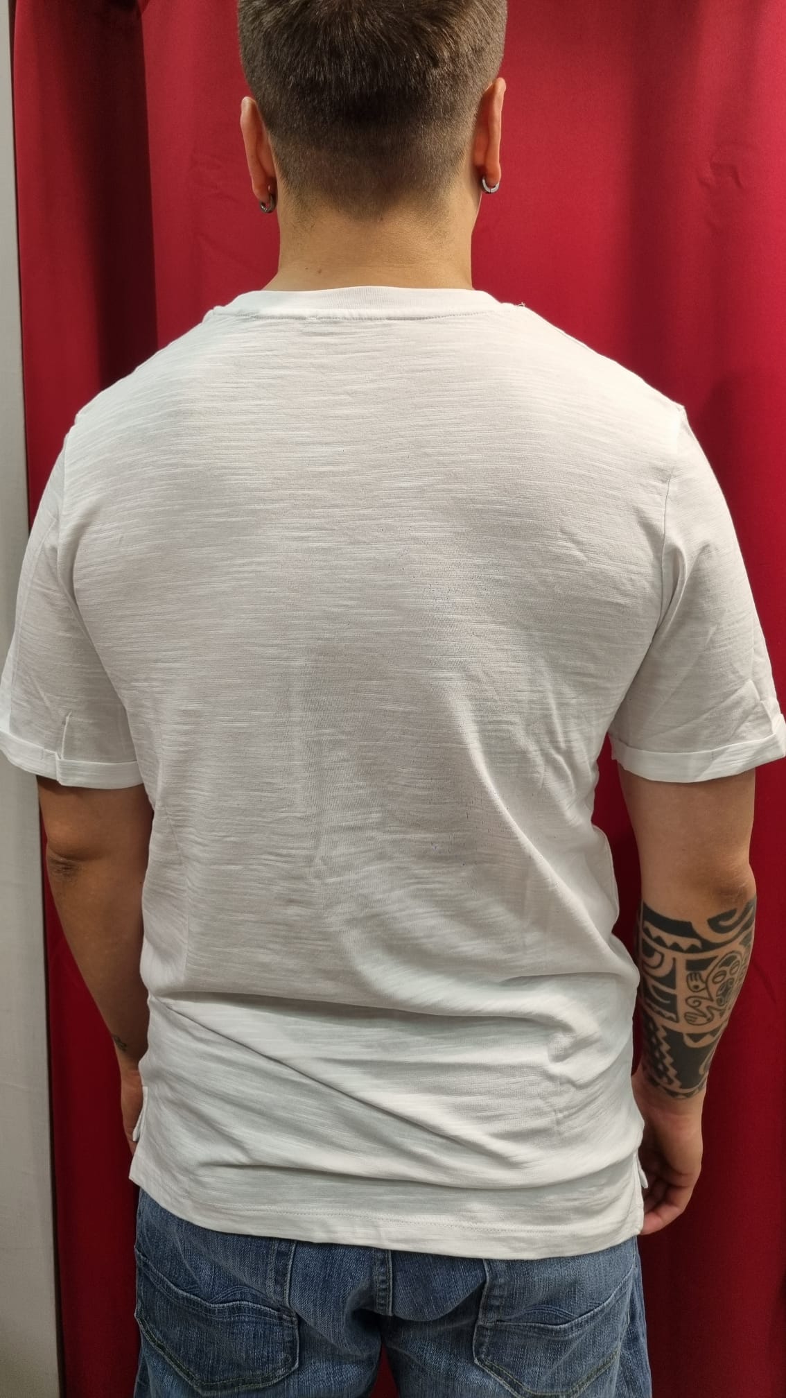 T-shirt cotone fiammato