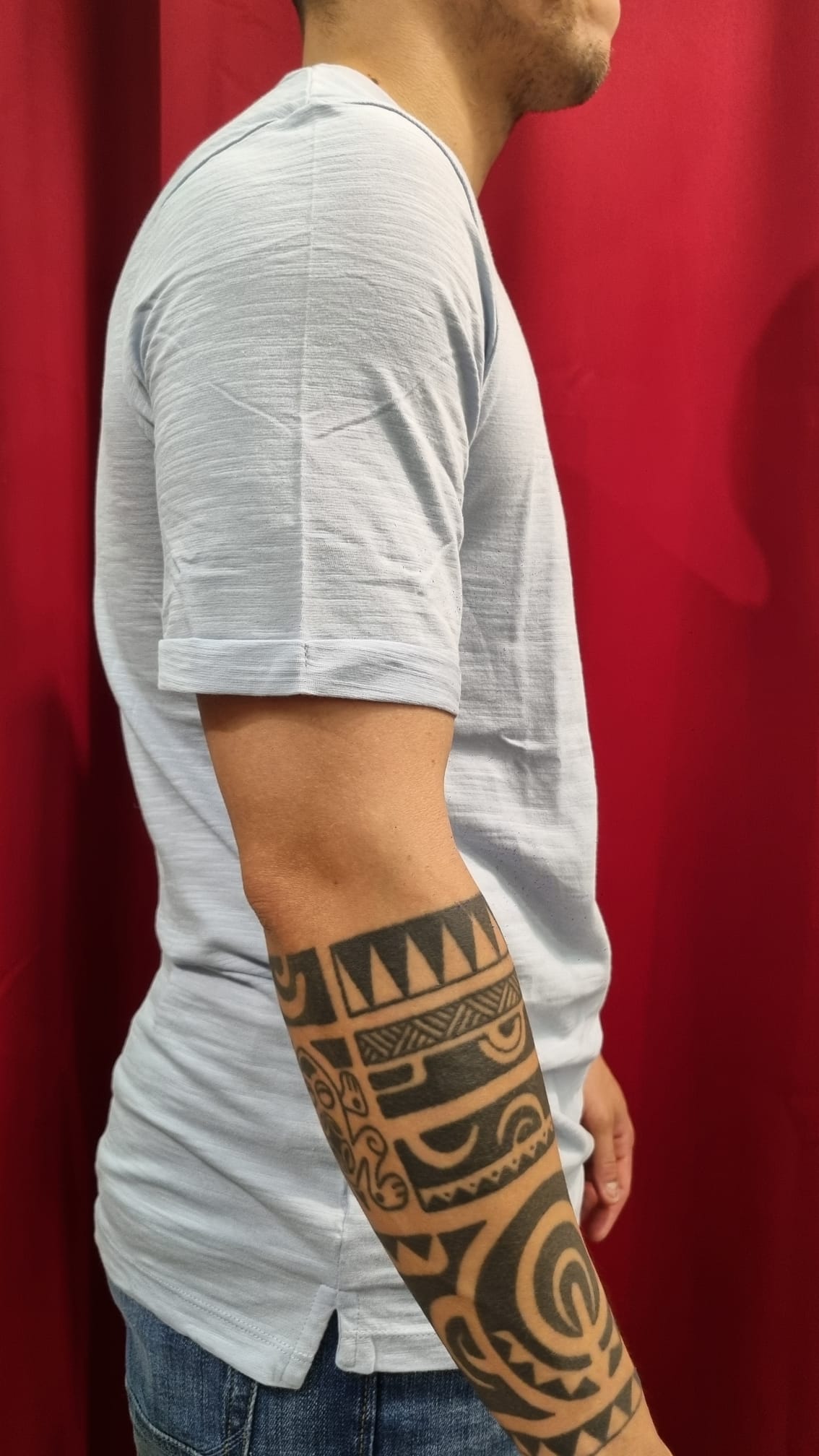 T-shirt cotone fiammato
