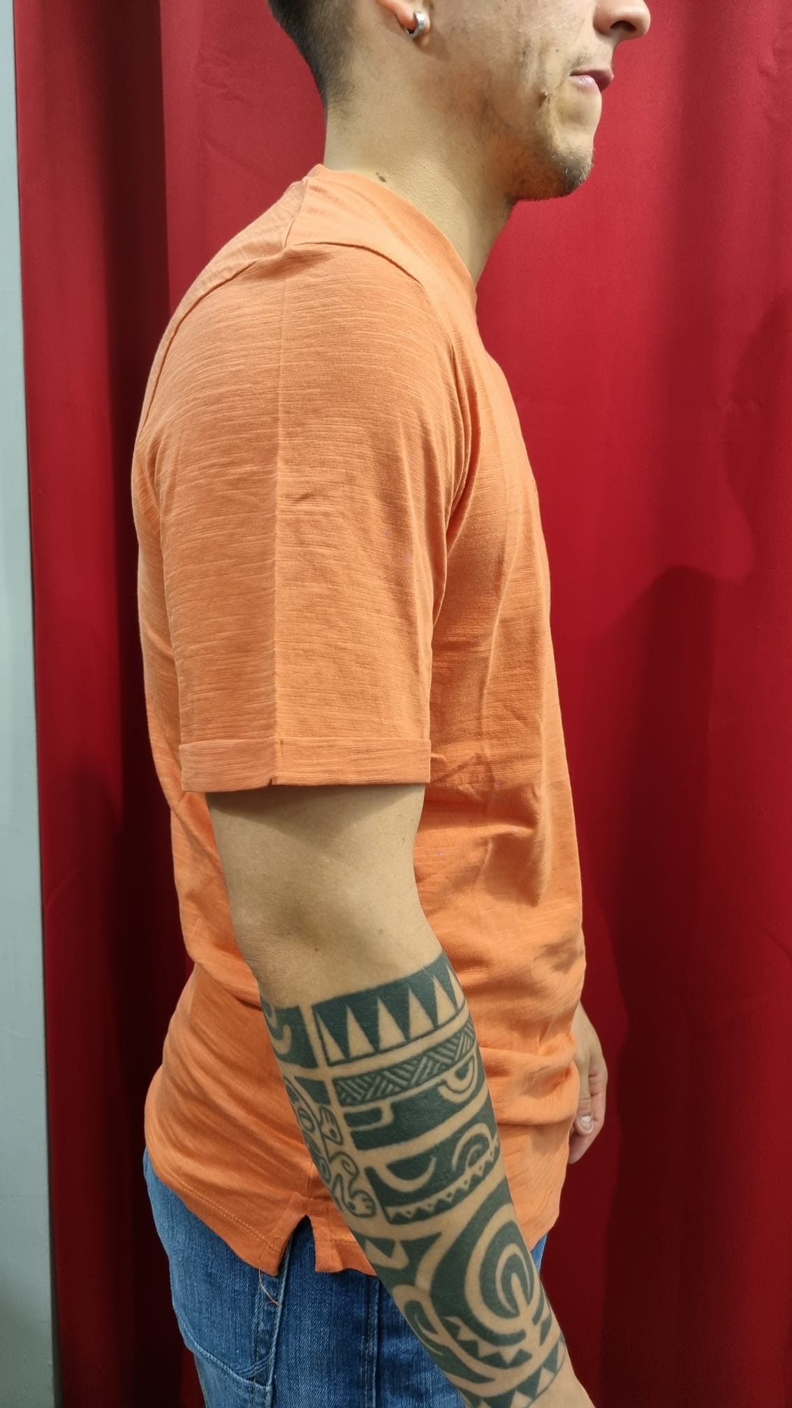 T-shirt cotone fiammato