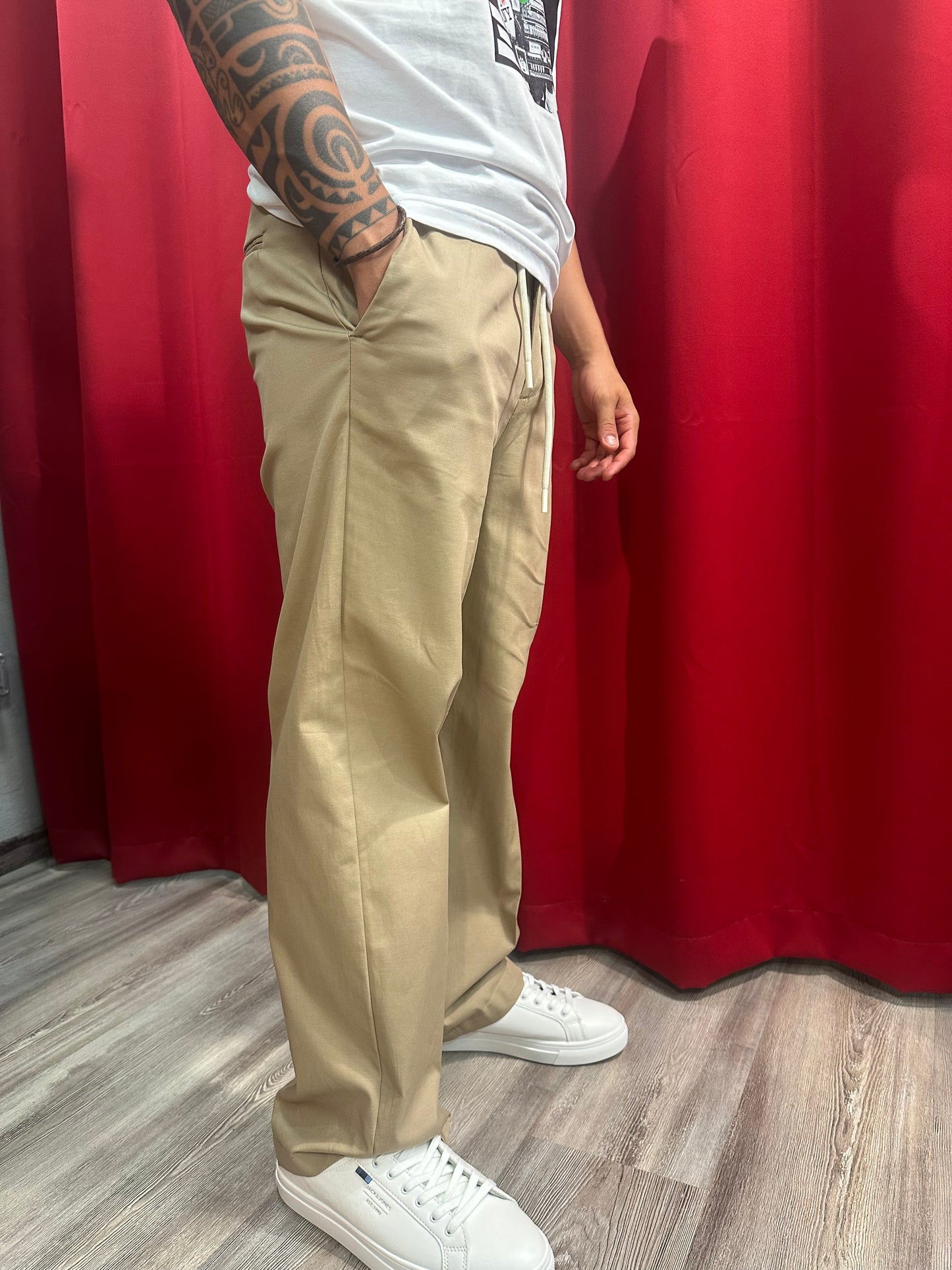 Pantalone con Laccio Gamba Larga