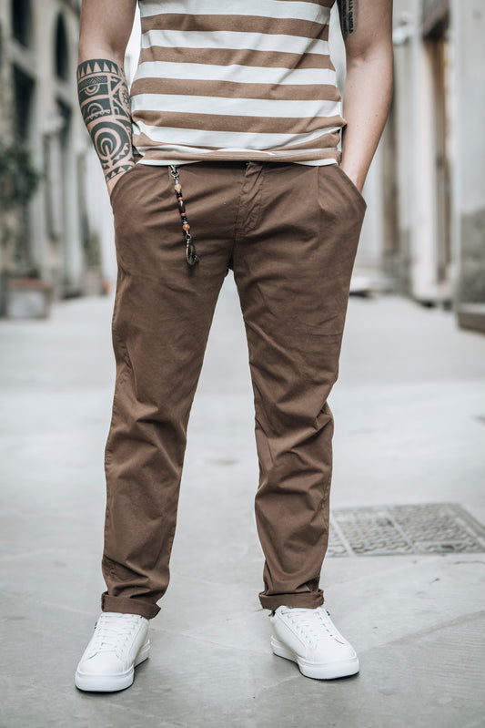 Pantalone Tapered con Pences