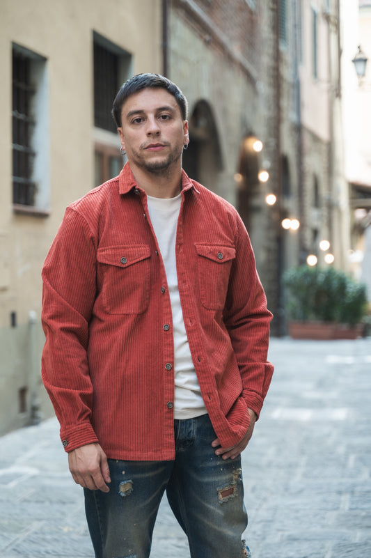Overshirt in velluto OVER/D