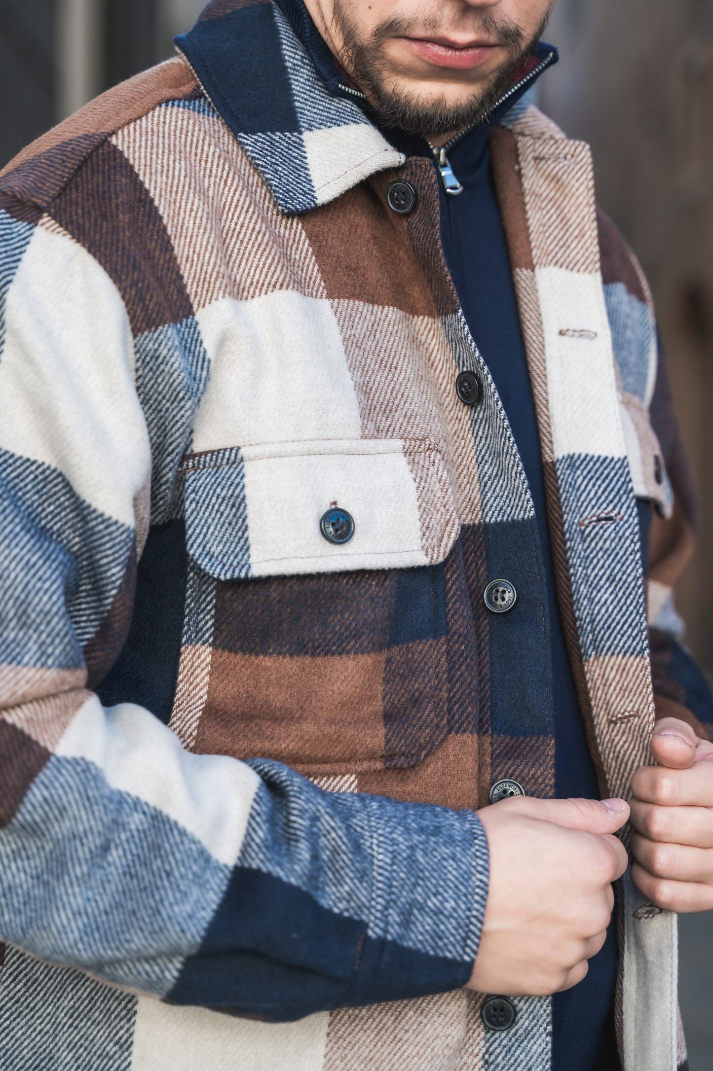 Camicione a quadri in flanella J&J