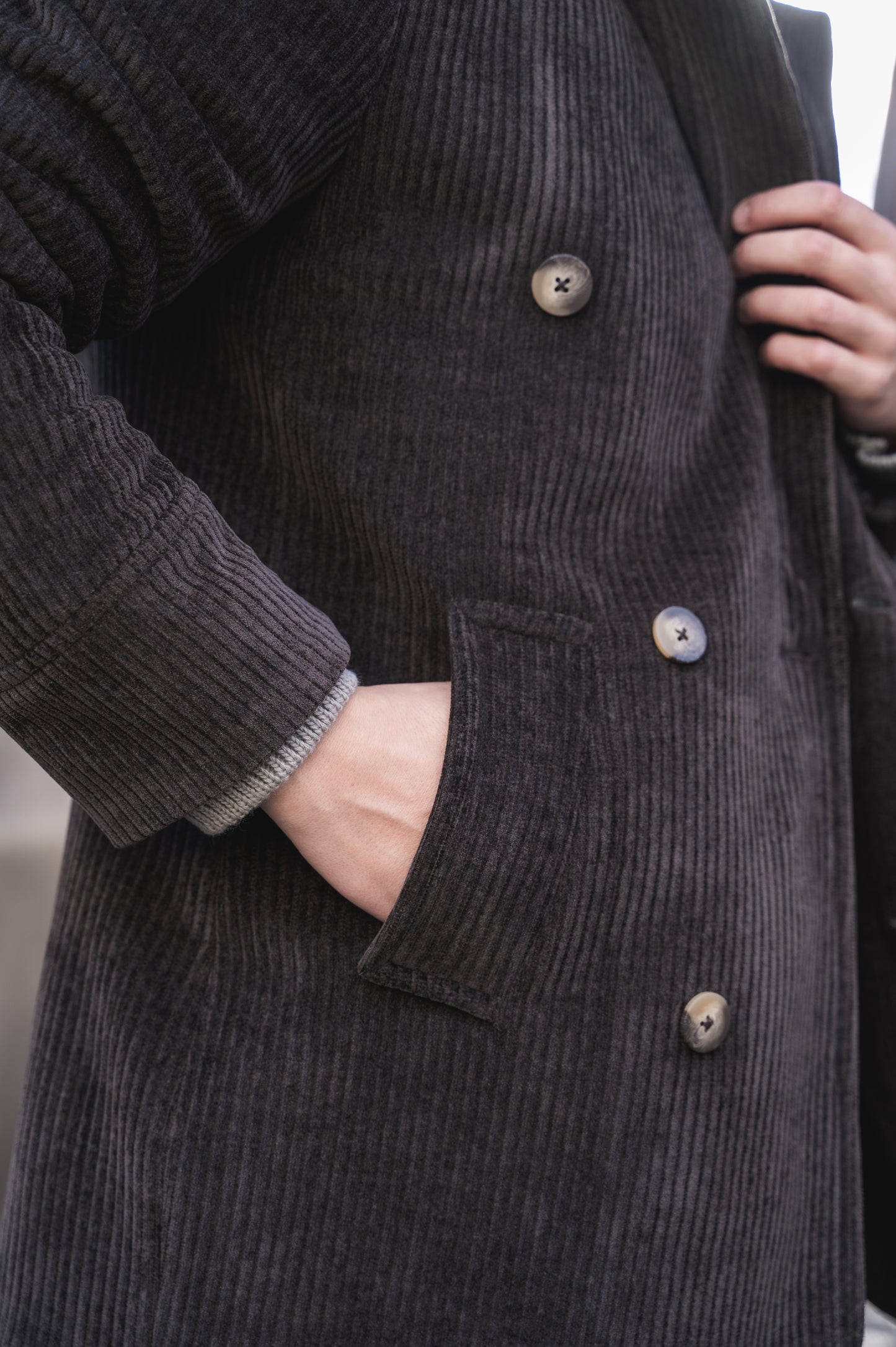 Giaccone Doppiopetto in velluto EFFEBI