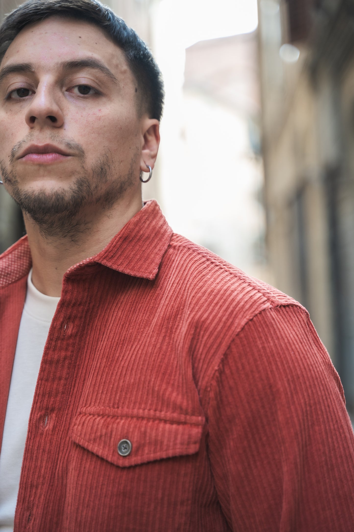 Overshirt in velluto OVER/D