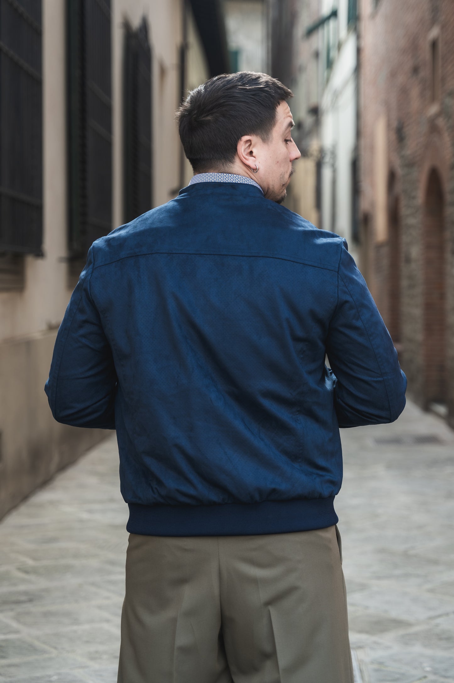 Giubbotto Biker Ecocamoscio OVER/D