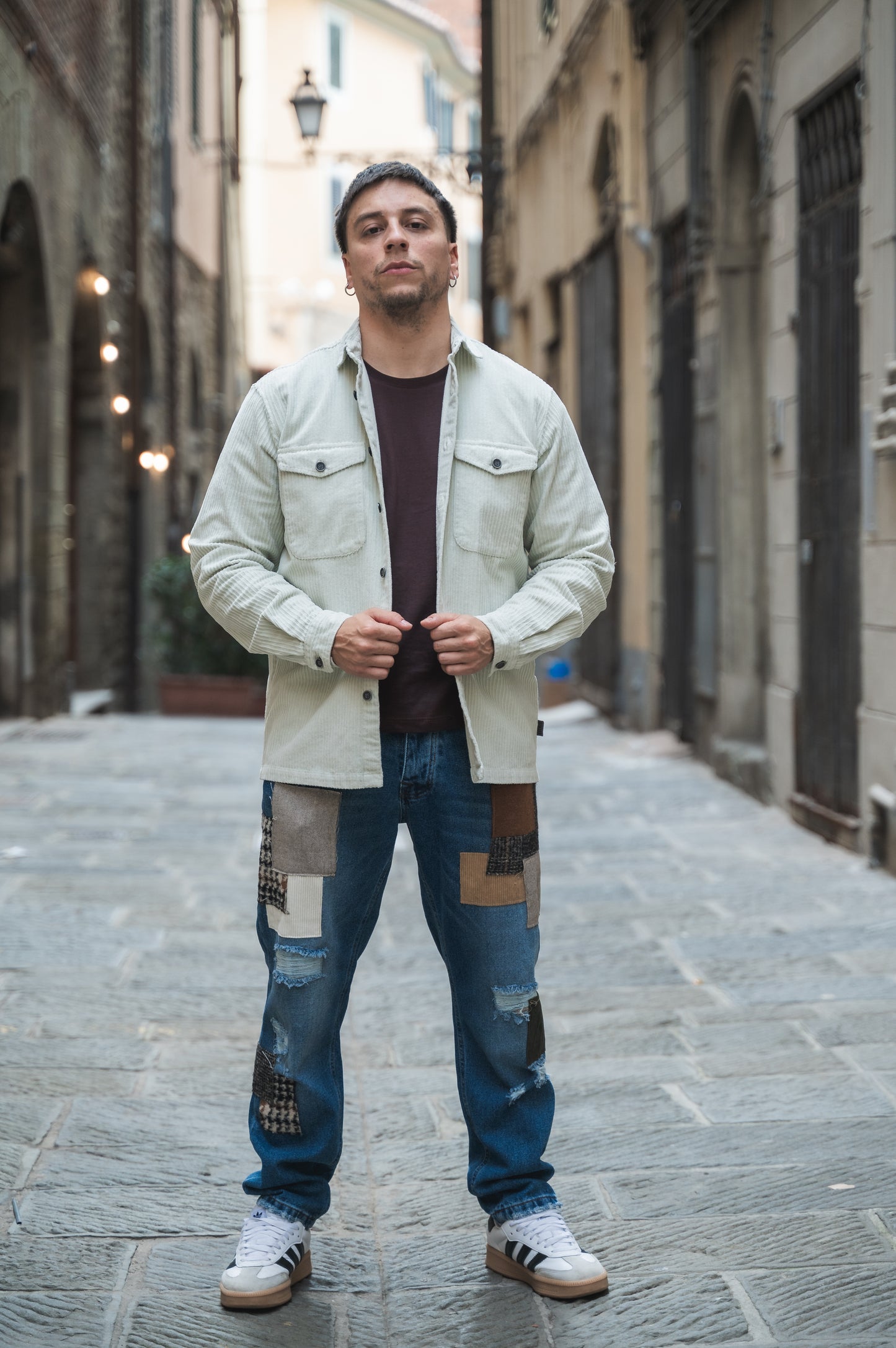 Overshirt in velluto OVER/D