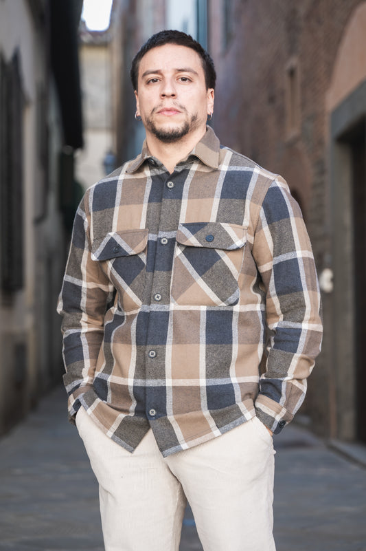 Camicione a quadri in flanella J&J