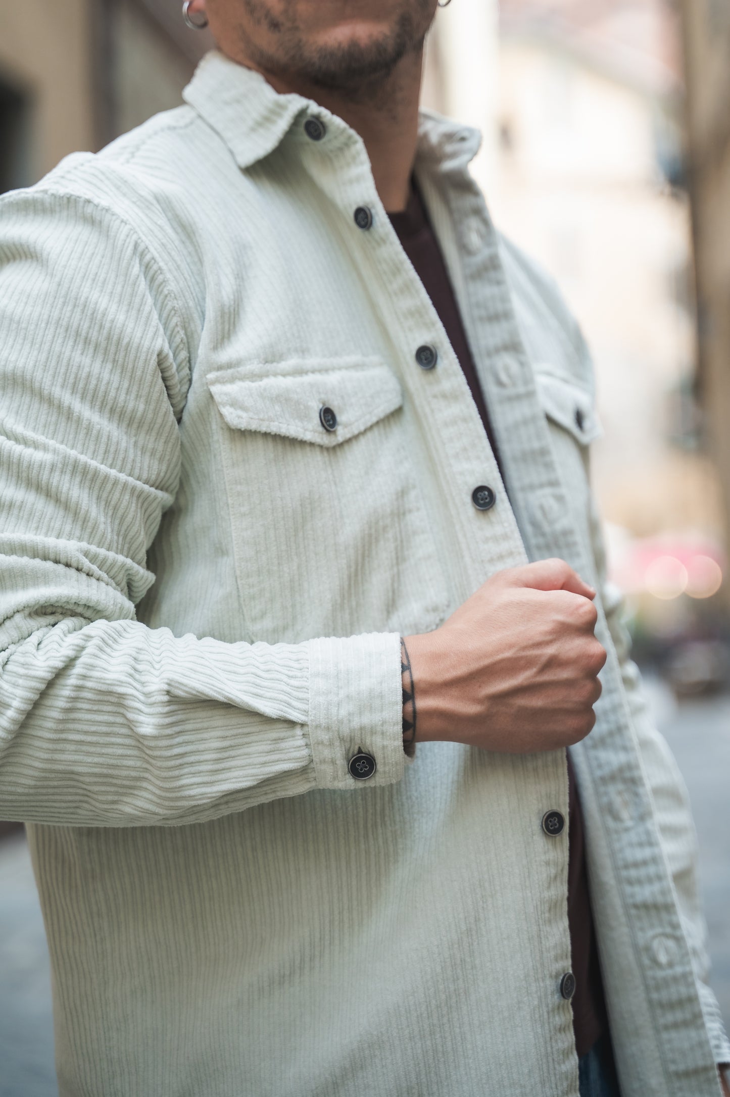 Overshirt in velluto OVER/D