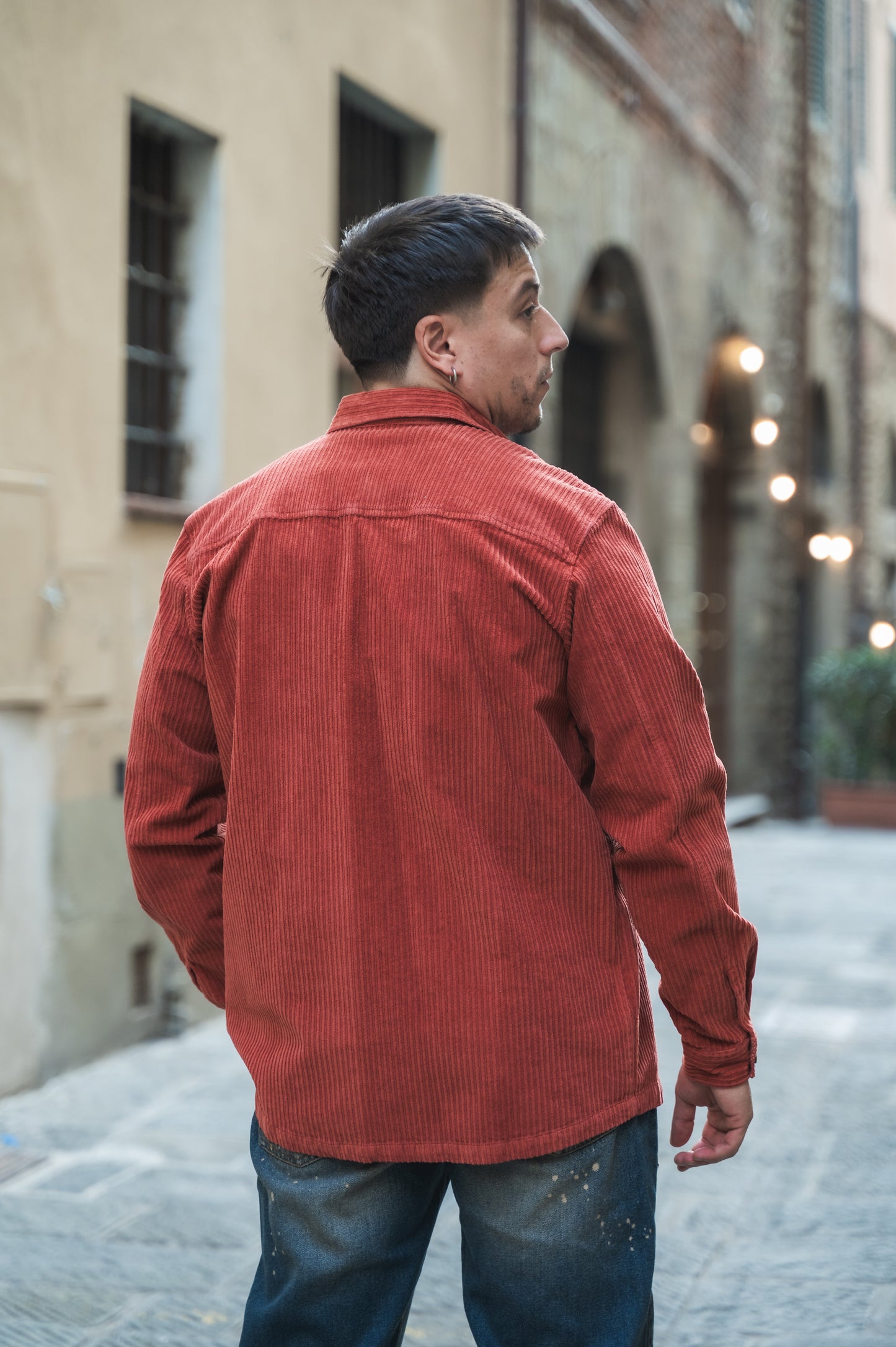 Overshirt in velluto OVER/D