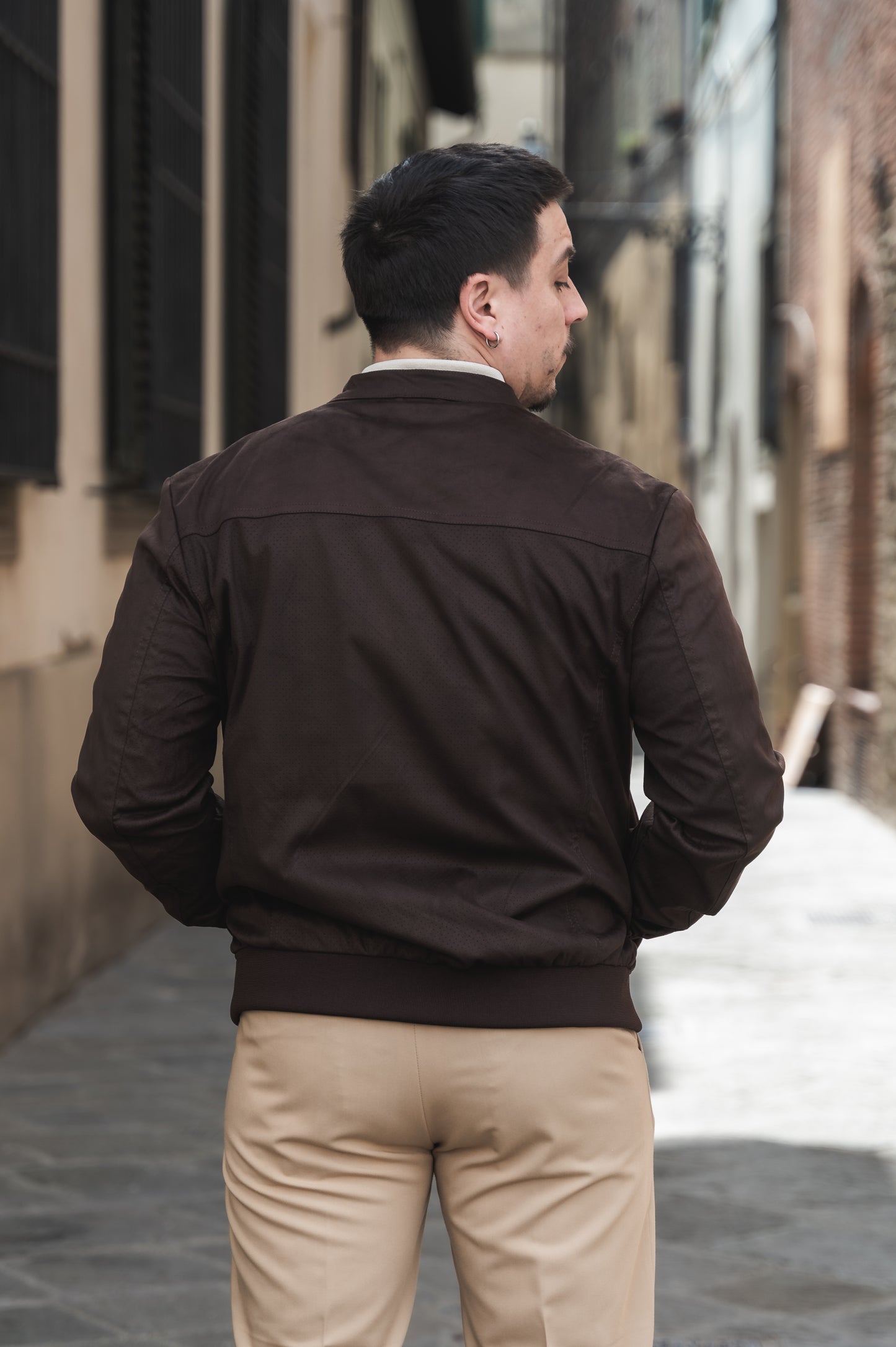 Giubbotto Biker Ecocamoscio OVER/D