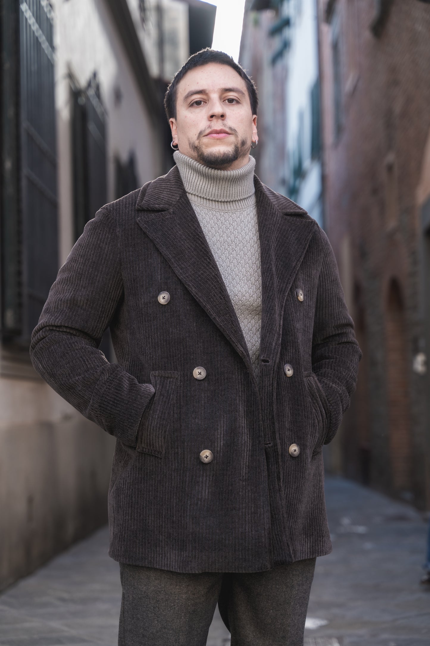 Giaccone Doppiopetto in velluto EFFEBI