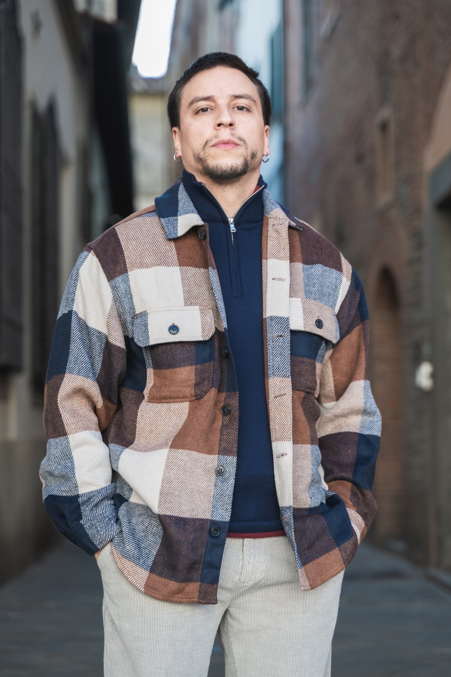 Camicione a quadri in flanella J&J