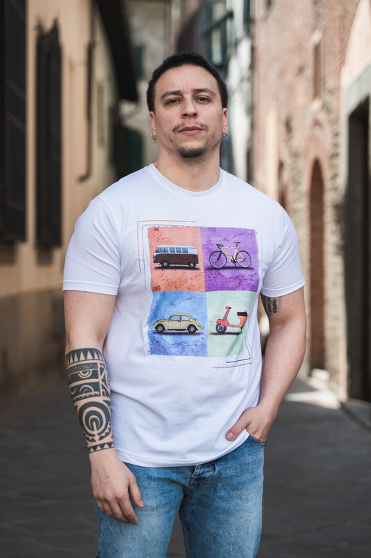 T-shirt con stampa OVER/D