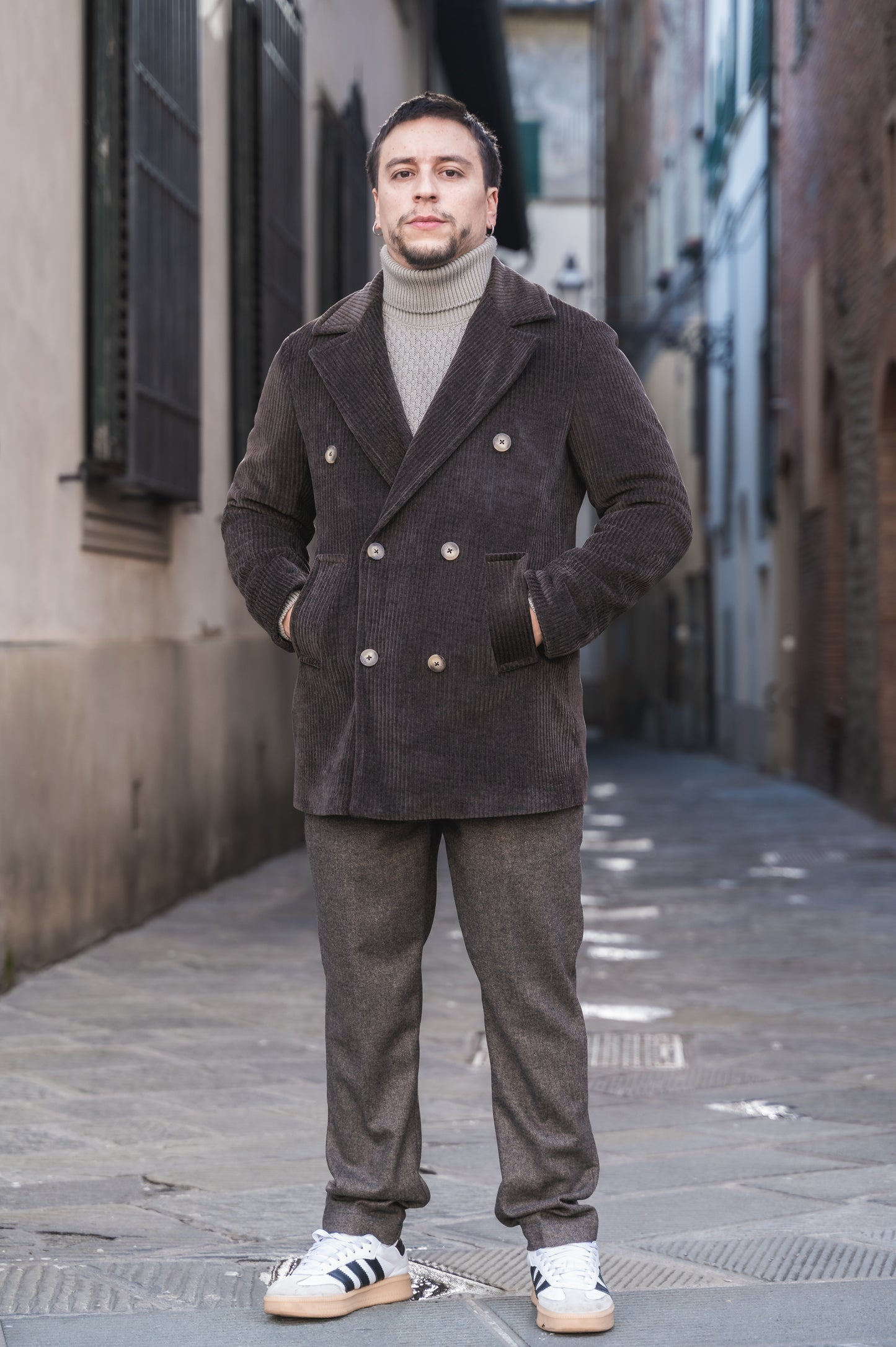 Giaccone Doppiopetto in velluto EFFEBI