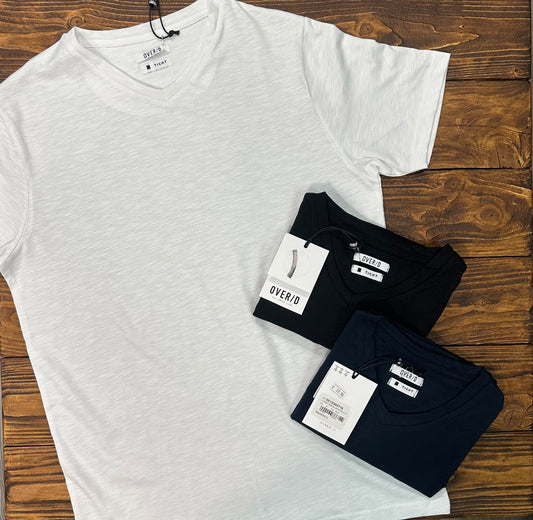 T-Shirt scollo a V OVER/D