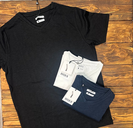 T-Shirt scollo a V OVER/D
