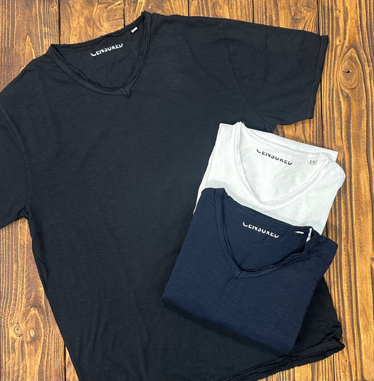 T-shirt scollo a V CENSURED