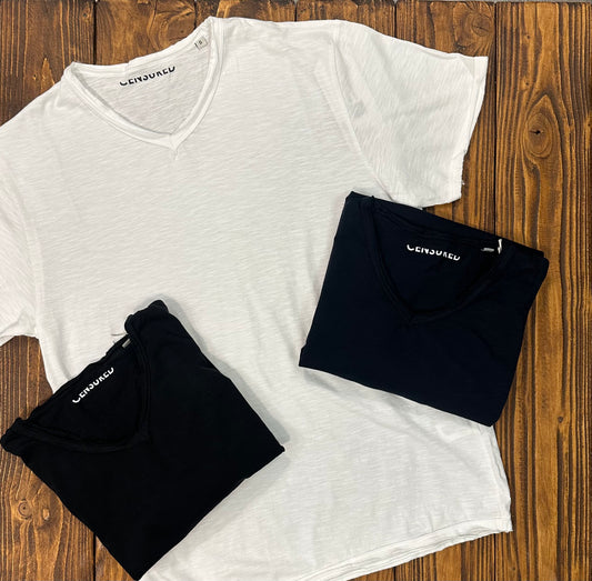 T-shirt scollo a V CENSURED