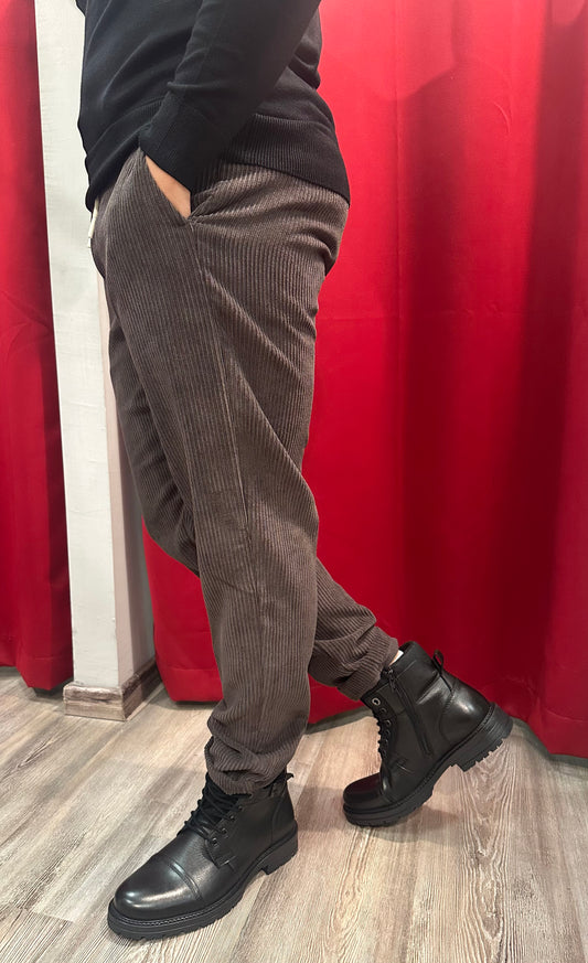 Pantalone in Velluto con Laccio