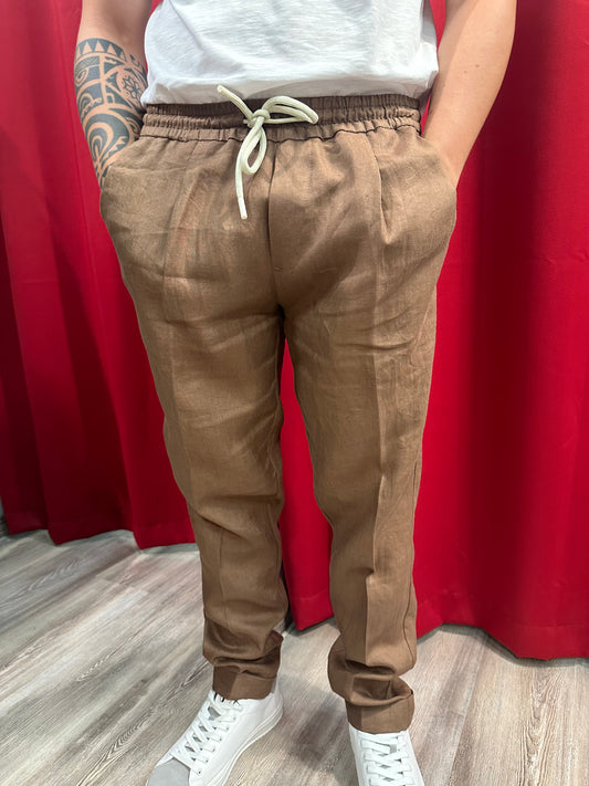 Pantalone Puro Lino con Laccio