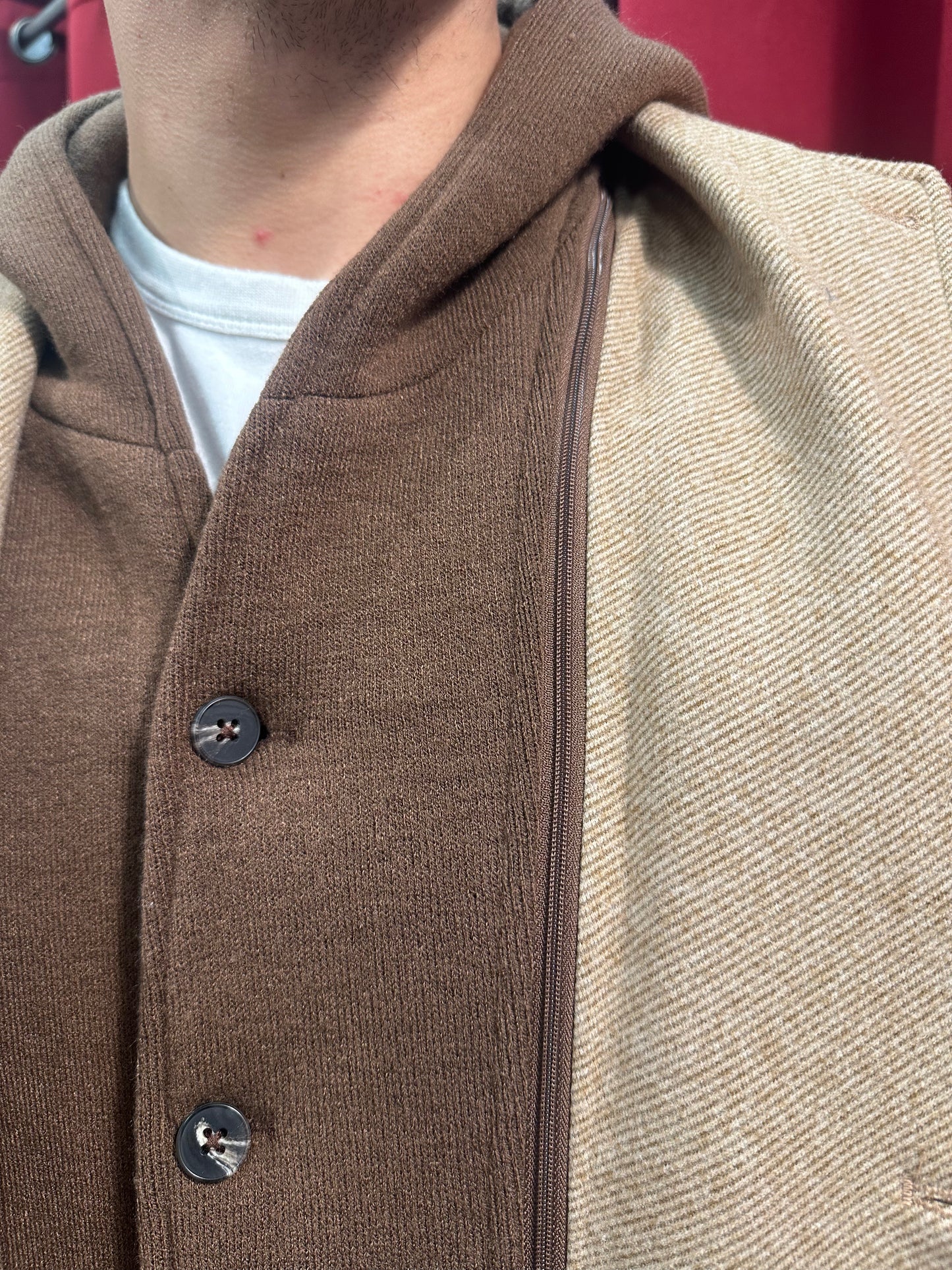 Cappotto con Gilet con Cappuccio Removibile